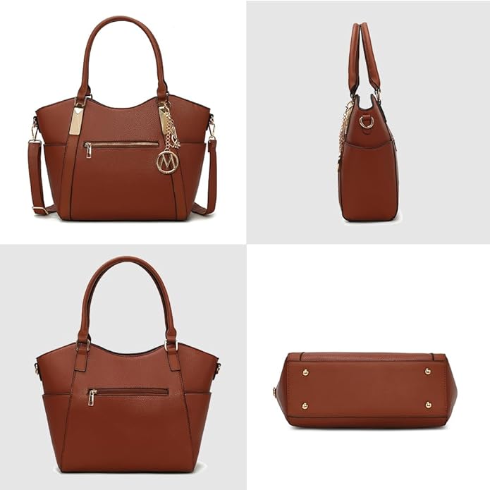 MKF Collection Tote Bag for Women Vegan Leather Shoulder Bag – Top-Handle Purse, Ladies Handbag by Mia K