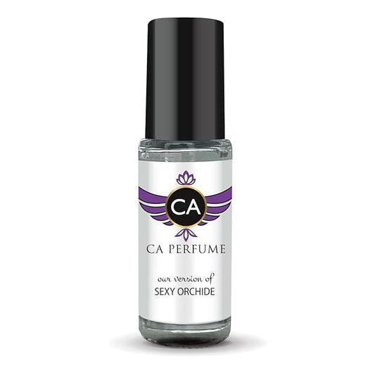CA Perfume Impression of Sexy Orchide for Women Perfume Oil Floral Scent Long Lasting Perfumes for Women Travel Size Mini Perfume Sample TSA Ready Body Oil Roll-on 0.14 Fl Oz 4ml