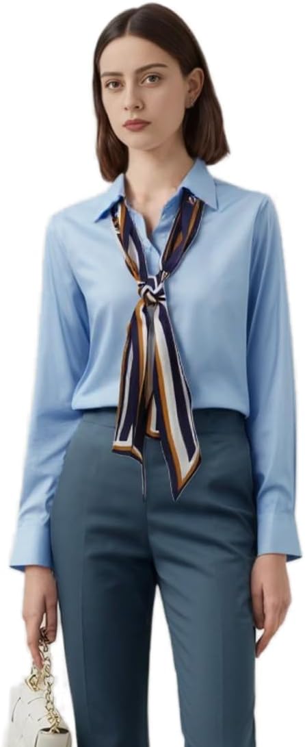 100% Mulberry Silk Ribbon Scarf for Hair Beach Head Wraps for Women Handbag accessories Necktie