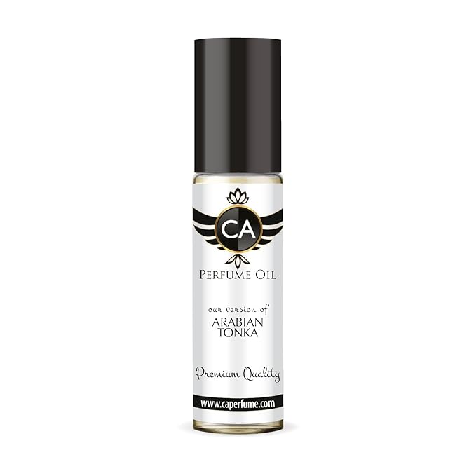 CA Perfume Impression of Arabian Tonka Unisex Fragrance Oil Amber Woody Scent Long Lasting Perfumes for Women & Men Travel Size TSA Ready Mini Parfum Body Oil Roll-on 0.33 Fl Oz 10ml