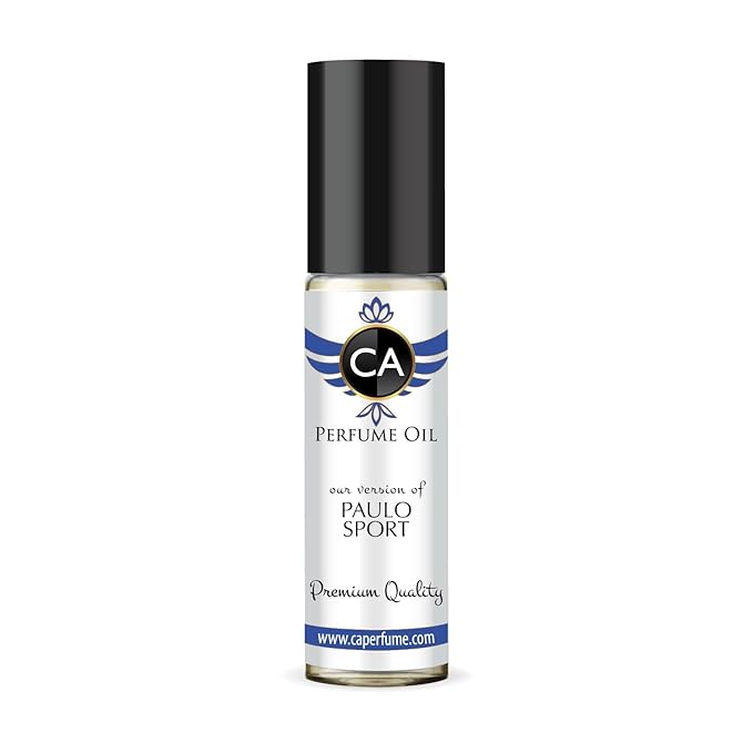 CA Perfume Impression of Paulo Sport for Men Fragrance Oil Aromatic Green Scent Long Lasting Cologne for Men Travel Size TSA Ready Mini Parfum Body Oil Roll-on 0.33 Fl Oz 10ml