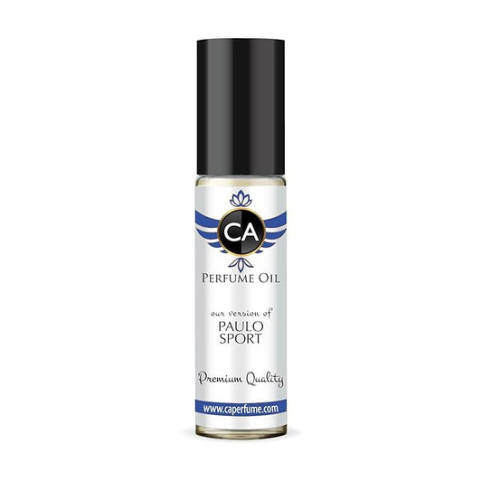 CA Perfume Impression of Paulo Sport for Men Fragrance Oil Aromatic Green Scent Long Lasting Cologne for Men Travel Size TSA Ready Mini Parfum Body Oil Roll-on 0.33 Fl Oz 10ml