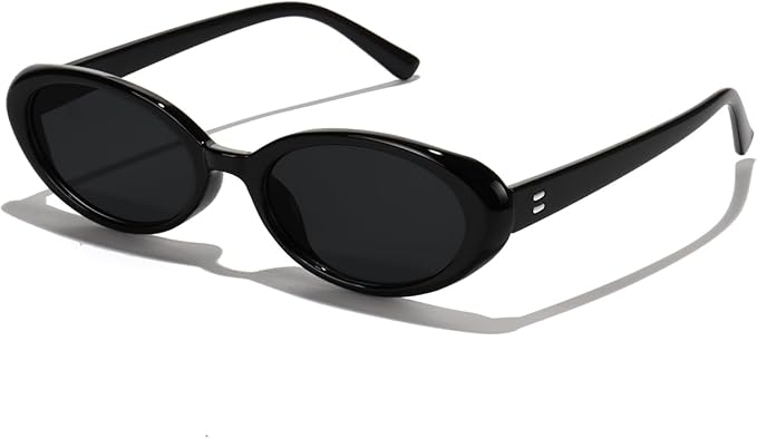 Oval Sunglasses for Women Men Fashion Small 90s Style Sun Glasses UV400