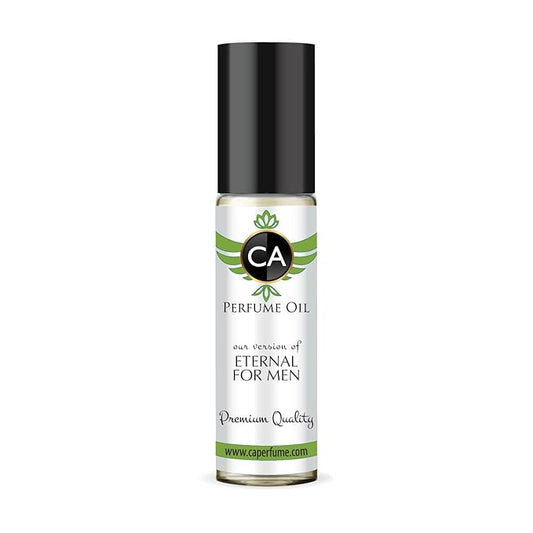 CA Perfume Impression of Eternal For Men Fragrance Oil Aromatic Fougere Scent Long Lasting Cologne for Men Travel Size TSA Ready Mini Parfum Body Oil Roll-on 0.33 Fl Oz 10ml