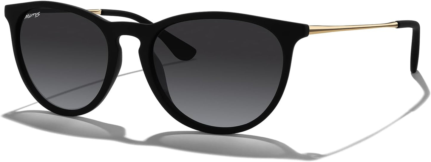 MERRY'S Vintage Polarized Sunglasses for Women Men Retro Round Mirrored Lens Sun glasses UV400