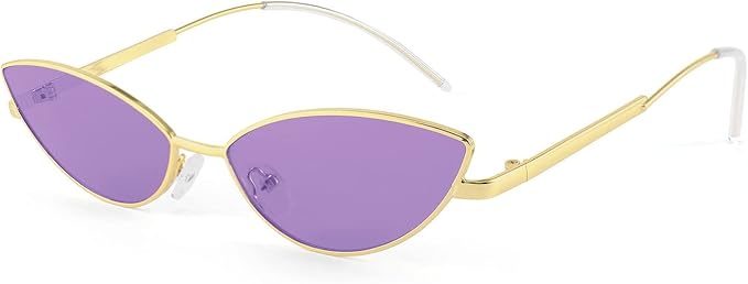 FEISEDY Fashion Designer Sunglasses Retro Small Petals Shape Arc Temple Design B2298