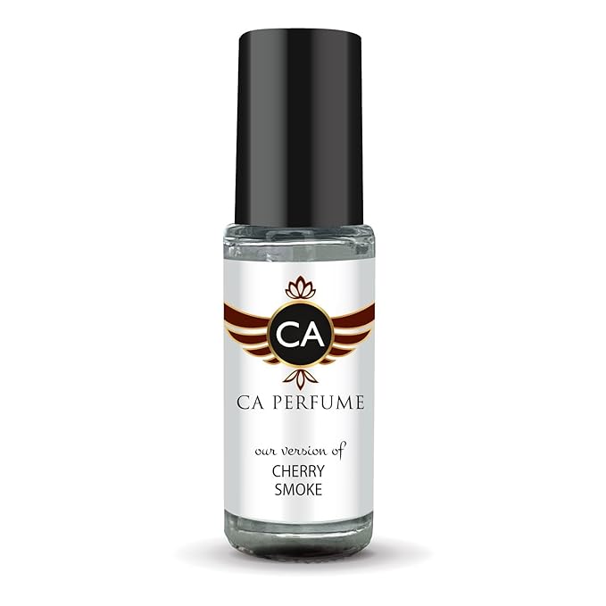CA Perfume Impression of Cherry Smoke Unisex Fragrance Oil Amber Spicy Scent Long Lasting Perfumes for Women & Men Travel Size TSA Ready Mini Parfum Body Oil Roll-on 0.14 Fl Oz 4ml