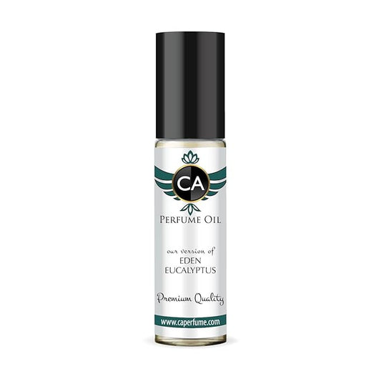 CA Perfume Originals Eden Eucalyptus Unisex Fragrance Oil Aromatic Spicy Scent Long Lasting Perfumes for Women & Men Travel Size TSA Ready Mini Parfum Body Oil Roll-on 0.33 Fl Oz 10ml