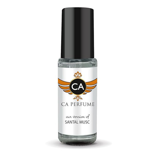 CA Perfume Impression of Santal Musc Unisex Perfume Oil nan Scent Long Lasting Fragrance for Women and Men Travel Size Mini Perfume Sample TSA Ready Body Oil Roll-on 0.14 Fl Oz 4ml