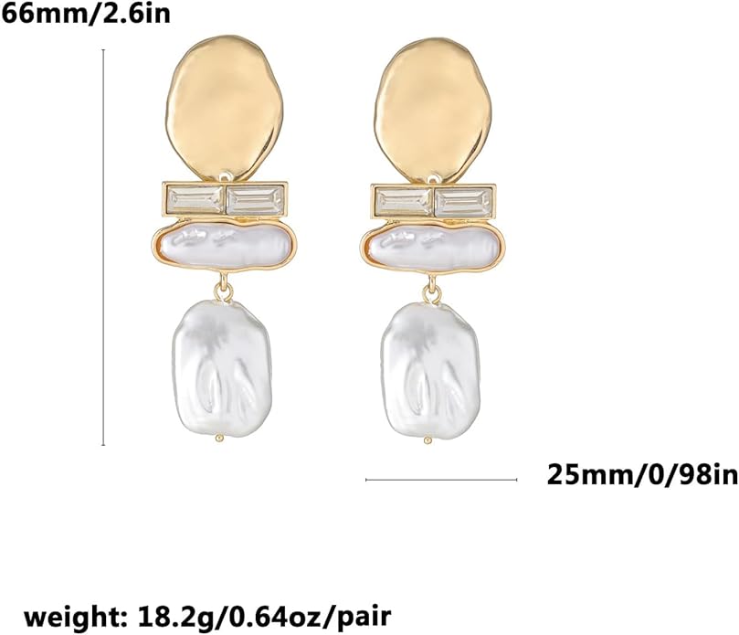 Statement Pearl Dangle Earrings,Gold and Large Pearl,Luxury Chandelier Organic Style Earrings