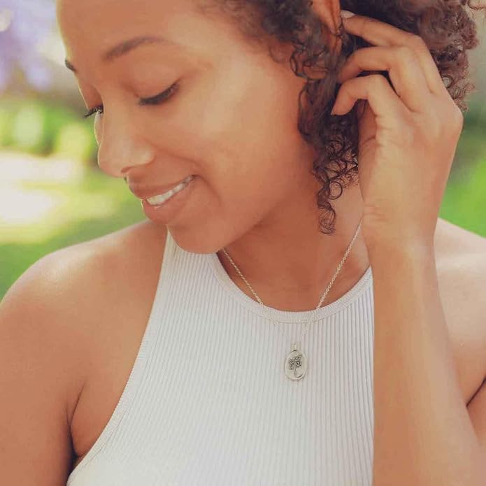 LISA LEONARD DESIGNS Pewter Birth Flower Pendant Necklace Minimalist Jewelry Necklaces For Women Gift For Her Dainty Necklaces