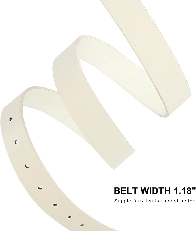 Earnda Leather Belts for Women Casual Fashion Waist Belt with Liquid Shapes Gold Buckle for Jeans Pants Dresses