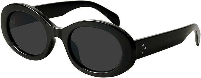 mosanana Oval Retro Trendy Sunglasses for Women 90s Style MS52371
