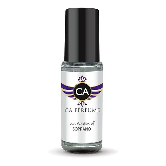 CA Perfume Impression of Soprano Unisex Fragrance Oil Amber Floral Scent Long Lasting Perfumes for Women & Men Travel Size TSA Ready Mini Parfum Body Oil Roll-on 0.14 Fl Oz 4ml