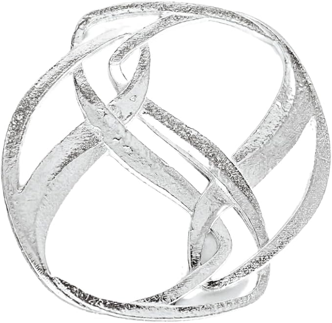 Handmade Pewter Scarf Rings and Slides - Metal Clip for Women Scarves - American Made
