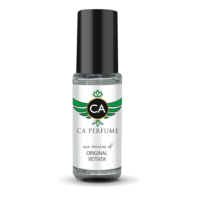 CA Perfume Impression of Original Vetiver for Men Perfume Oil Woody Spicy Scent Long Lasting Cologne for Men Travel Size Mini Perfume Sample TSA Ready Body Oil Roll-on 0.14 Fl Oz 4ml