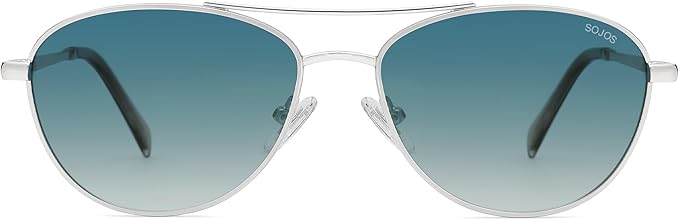 SOJOS Retro Polarized Aviator Sunglasses for Women Men Vintage 70s Style UV Protection Womens Mens Sun Glasses SJ1265