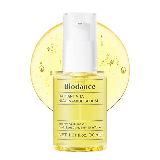 BIODANCE Radiant Vita Niacinamide Serum, for Even Tone Dark Spot Care with Vitamin C, Hydrating for Sensitive Skin, Filter Glow Serum, Korean Skin Care, Gifts for Women | 1.01 floz x 1 ea