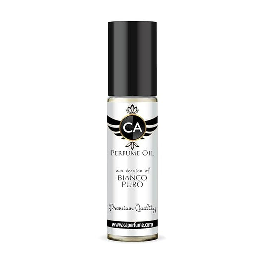CA Perfume Impression of Bianco Puro Unisex Fragrance Oil Floral Fruity Scent Long Lasting Perfumes for Women & Men Travel Size TSA Ready Mini Parfum Body Oil Roll-on 0.33 Fl Oz 10ml