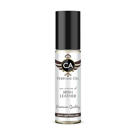 CA Perfume Impression of Irish Leather Unisex Fragrance Oil Leather Scent Long Lasting Perfumes for Women & Men Travel Size TSA Ready Mini Parfum Body Oil Roll-on 0.33 Fl Oz 10ml