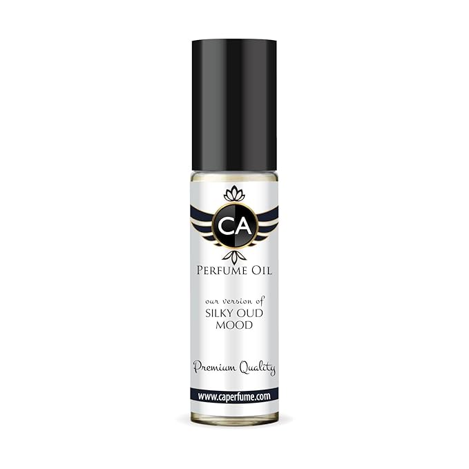 CA Perfume Impression of Silky Oud Mood Unisex Fragrance Oil Amber Scent Long Lasting Perfumes for Women & Men Travel Size TSA Ready Mini Parfum Body Oil Roll-on 0.33 Fl Oz 10ml
