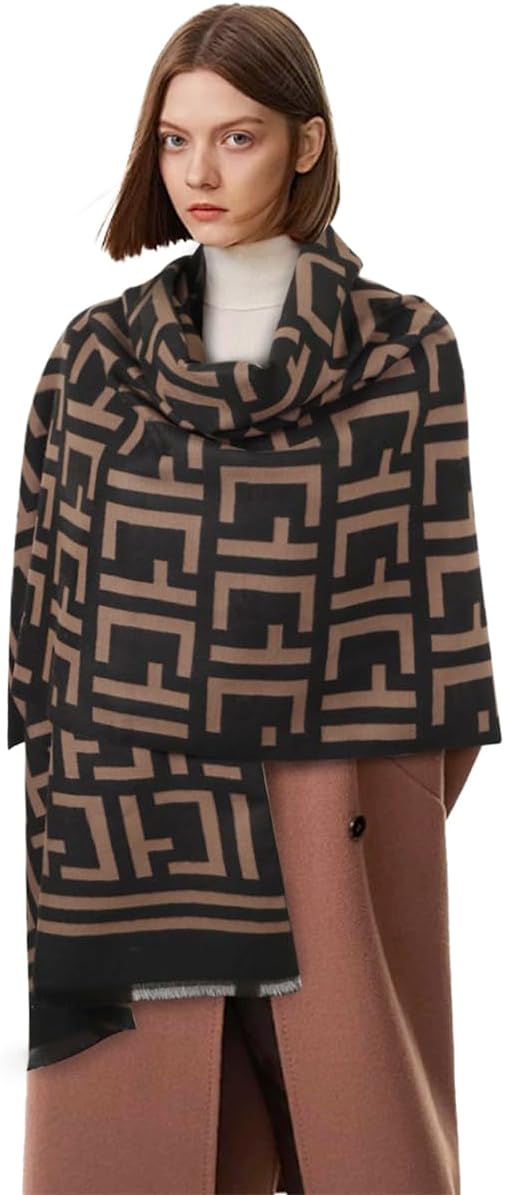 EXTREE Scarfs for Women Pashmina Silky Shawl Wrap for Evening Dressing Blanket Open Front Poncho Cape