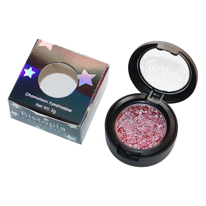 Glitter Eyeshadow Collection, 14 Shades, Shimmer Pressed Powder, Metallic and Iridescent Colors (5th Dimension)