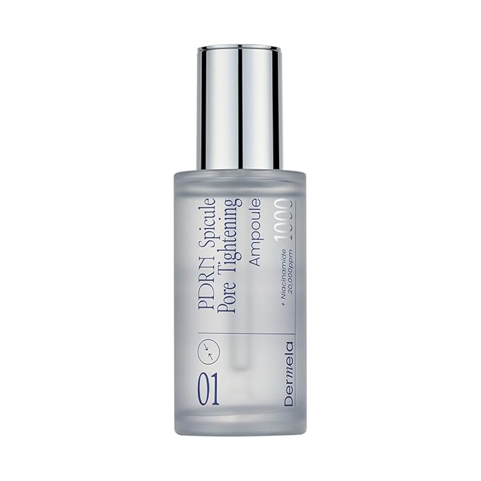 Dermela PDRN Spicule Ampoule 1.69 fl oz, Pore-Tightening Serum with 1000ppm Spicules, Centella & Hyaluronic Acid for Sensitive & Acne-Prone Skin | Home Derma Care Treatment, K-beauty Skincare