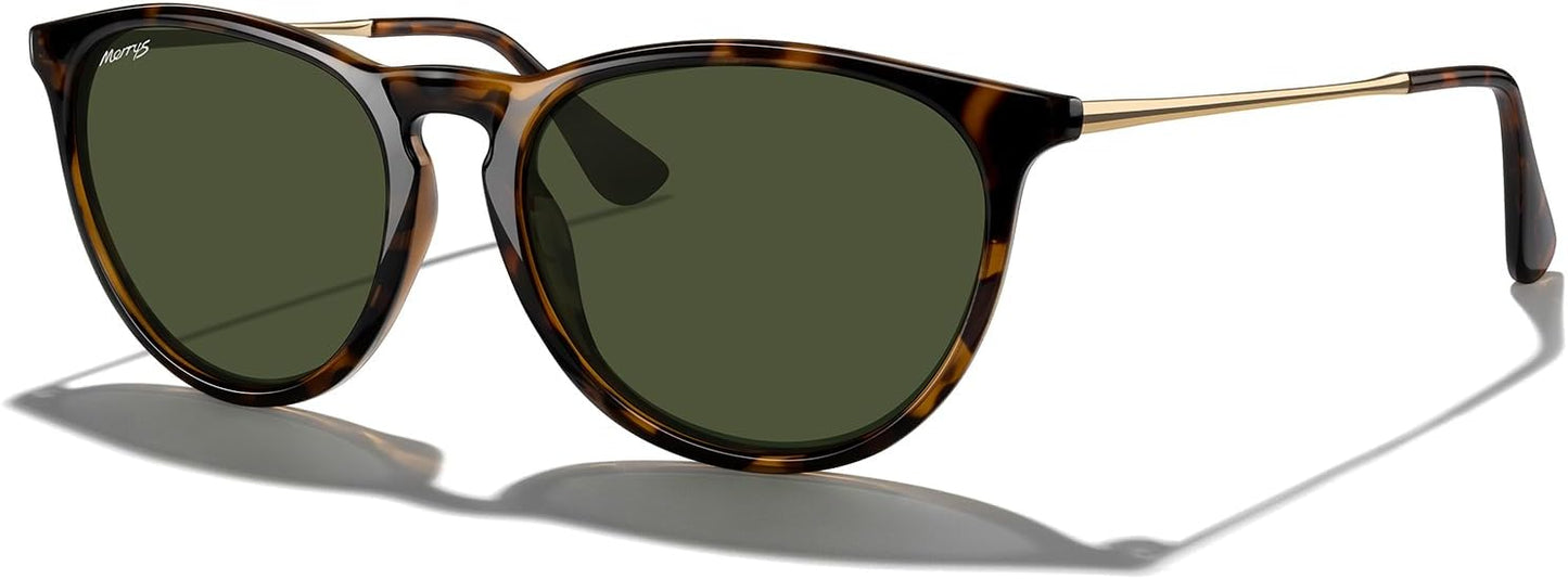 MERRY'S Vintage Polarized Sunglasses for Women Men Retro Round Mirrored Lens Sun glasses UV400