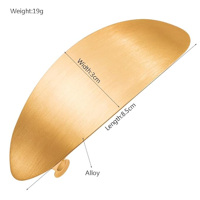 Gold Metal Ponytail Hair Clips Hair Cuffs, Ponytail Holder Retro French Barrettes Large For Women Girls Long Thick Curly Hair Decorative Accessories