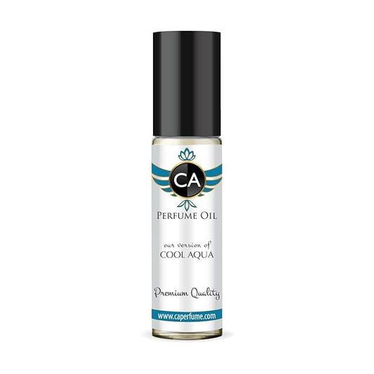 CA Perfume Impression of Cool Aqua for Men Perfume Oil Aromatic Aquatic Scent Long Lasting Cologne for Men Travel Size TSA Ready Mini Parfum Body Oil Roll-on 0.33 Fl Oz 10ml