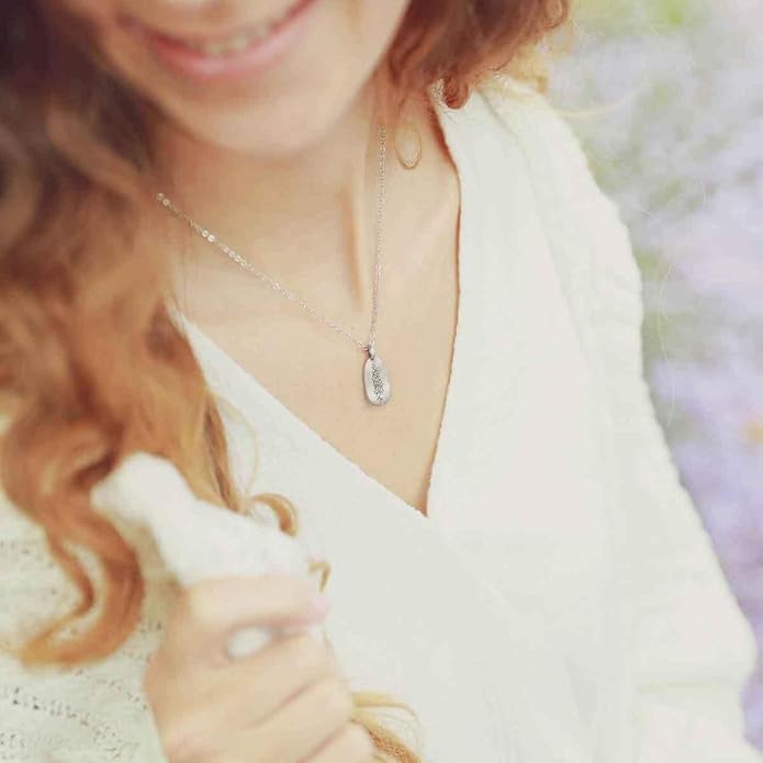 LISA LEONARD DESIGNS Pewter Birth Flower Pendant Necklace Minimalist Jewelry Necklaces For Women Gift For Her Dainty Necklaces