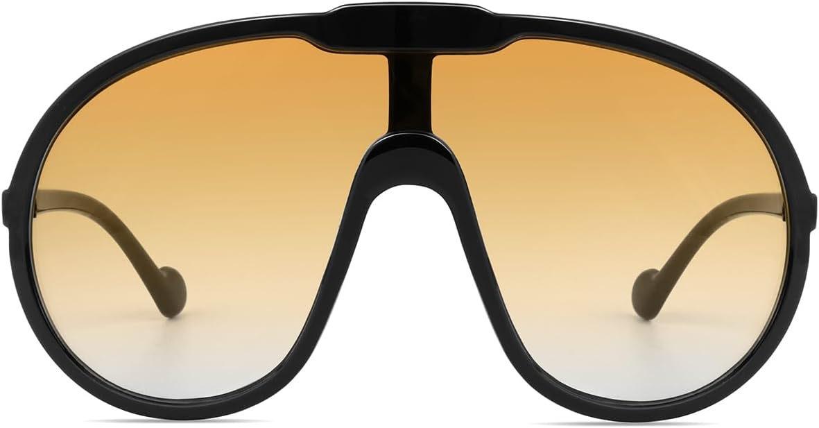 Trendy Oversized Sunglasses for Women Men Fashion Shield Aviator Sun Glasses UV400 Protection Goggles