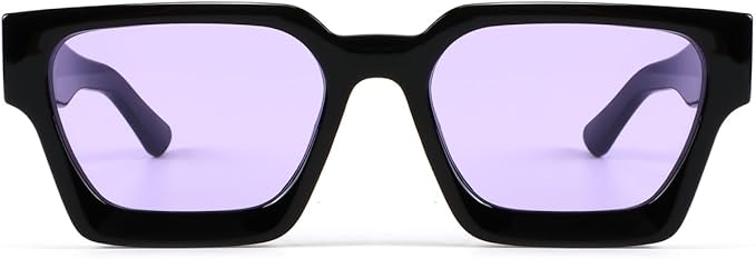 Trendy Square Sunglasses for Men Women Fashion Thick Rectangle Sun Glasses UV Protection Shades Designer Style