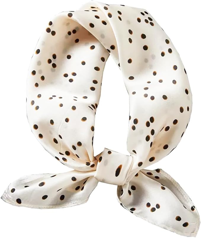 ANDANTINO 100% Real Mulberry Silk Scarf -21'' x 21''- Lightweight Neckerchief –Women Men Small Square Digital Printed Scarves