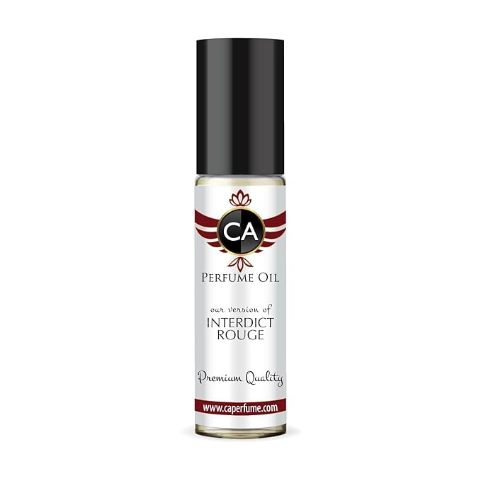 CA Perfume Impression of Interdict Rouge for Women Fragrance Oil Amber Floral Scent Long Lasting Perfumes for Women Travel Size TSA Ready Mini Parfum Body Oil Roll-on 0.33 Fl Oz 10ml