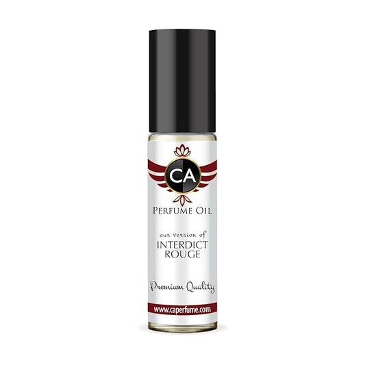 CA Perfume Impression of Interdict Rouge for Women Fragrance Oil Amber Floral Scent Long Lasting Perfumes for Women Travel Size TSA Ready Mini Parfum Body Oil Roll-on 0.33 Fl Oz 10ml