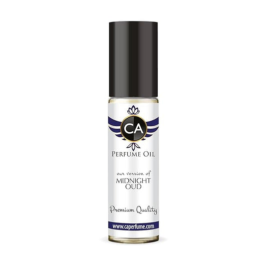 CA Perfume Impression of Midnight Oud Unisex Fragrance Oil Amber Spicy Scent Long Lasting Perfumes for Women & Men Travel Size TSA Ready Mini Parfum Body Oil Roll-on 0.33 Fl Oz 10ml