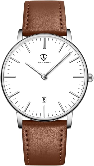 BEN NEVIS Watch, Mens Watch, Minimalist Fashion Simple Wrist Watch Analog Date with Leather Strap