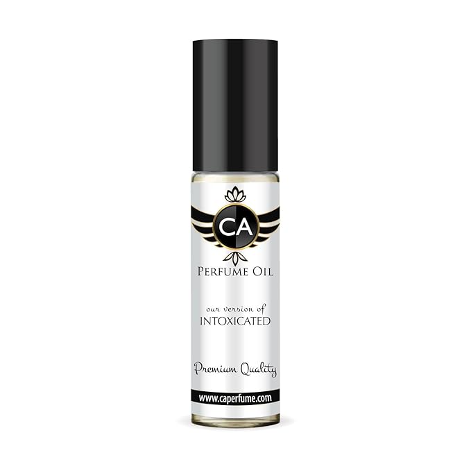 CA Perfume Impression of Intoxicated Unisex Fragrance Oil Aromatic Spicy Scent Long Lasting Perfumes for Women & Men Travel Size TSA Ready Mini Parfum Body Oil Roll-on 0.33 Fl Oz 10ml