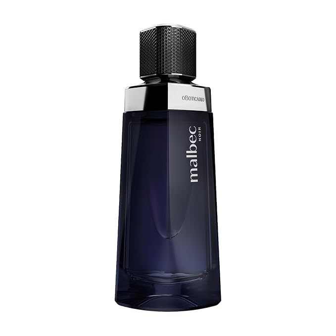 Malbec Noir Eau de Toilette By O Boticario Cologne For Men, Long-Lasting Men's Fragrances, French Oak Barrel-Aged & Pinot Noir Grapes, Woody Spicy Wine Scent, 3.4 Ounce