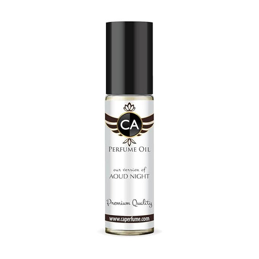 CA Perfume Impression of Aoud Night Unisex Fragrance Oil Amber Woody Scent Long Lasting Perfumes for Women & Men Travel Size TSA Ready Mini Parfum Body Oil Roll-on 0.33 Fl Oz 10ml