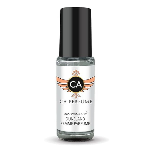 CA Perfume Impression of Duneland Femme Parfume for Women Perfume Oil Amber Woody Scent Long Lasting Perfumes for Women Travel Size Mini Perfume Sample TSA Ready Body Oil Roll-on 0.14 Fl Oz 4ml