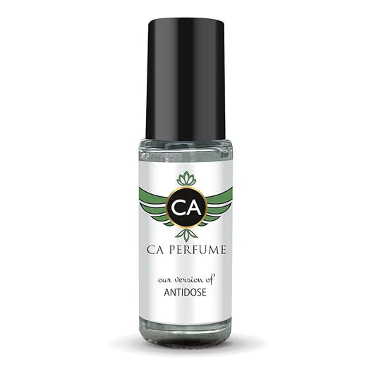 CA Perfume Impression of Antidose for Men Perfume Oil Amber Woody Scent Long Lasting Cologne for Men Travel Size Mini Perfume Sample TSA Ready Body Oil Roll-on 0.14 Fl Oz 4ml
