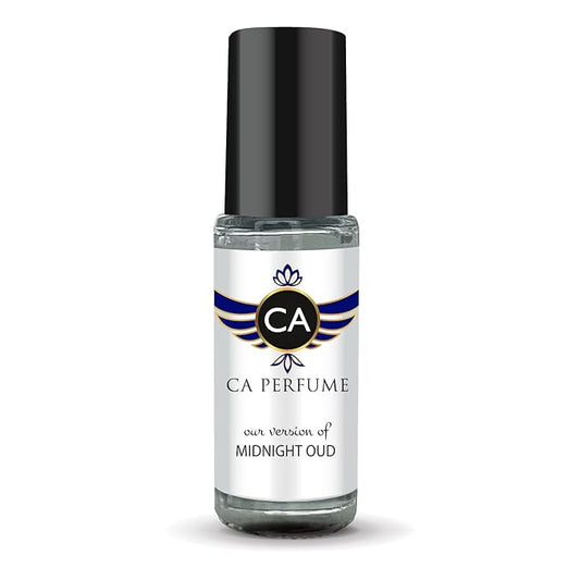 CA Perfume Impression of Midnight Oud Unisex Perfume Oil Amber Spicy Scent Long Lasting Fragrance for Women and Men Travel Size Mini Perfume Sample TSA Ready Body Oil Roll-on 0.14 Fl Oz 4ml