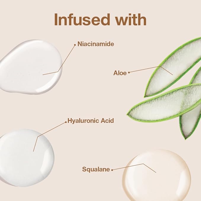 Palladio Skin Tint with Aloe, Niacinamide and Hyaluronic Acid, Sheer to Medium Coverage, Glowy Finish, Brightening and Blurring Lightweight Foundation Makeup (Fair Porcelain)