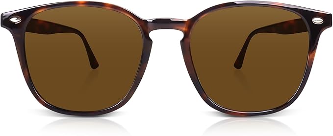 DrRelax Retro Sunglasses Womens Trendy Round Polarized Shades Sun Glasses
