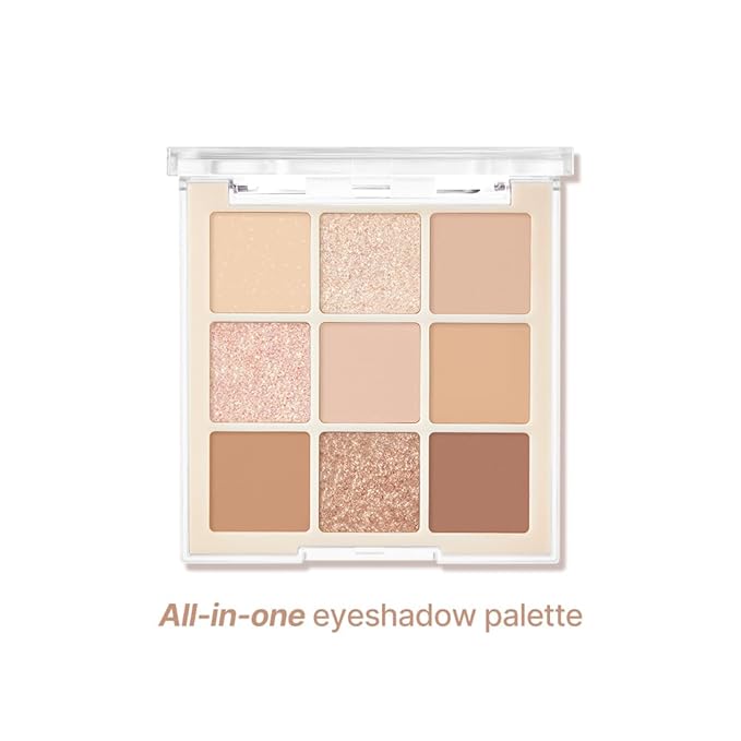 dasique Shadow Palette #07 Milk Latte l Cruelty-Free l 9 Blendable Shades in Smooth Matte and Shimmer Finishes with Gorgeous Pearls