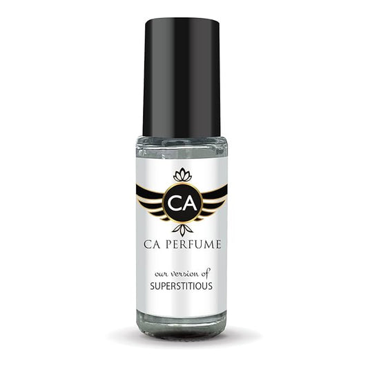 CA Perfume Impression of Superstitious for Women Fragrance Oil Floral Aldehyde Scent Long Lasting Perfumes for Women Travel Size TSA Ready Mini Parfum Body Oil Roll-on 0.14 Fl Oz 4ml