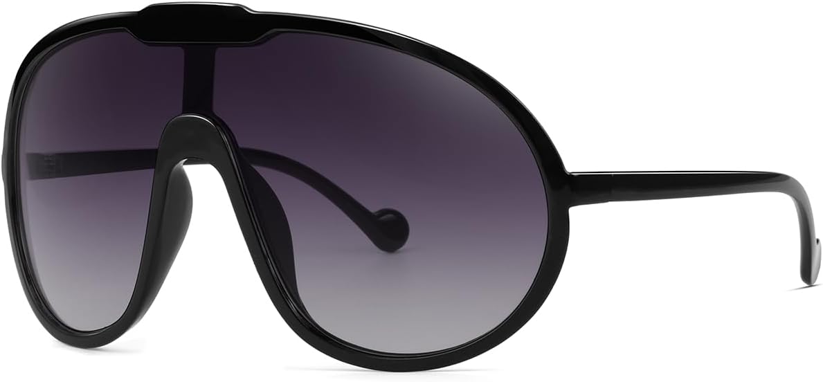 Trendy Oversized Sunglasses for Women Men Fashion Shield Aviator Sun Glasses UV400 Protection Goggles